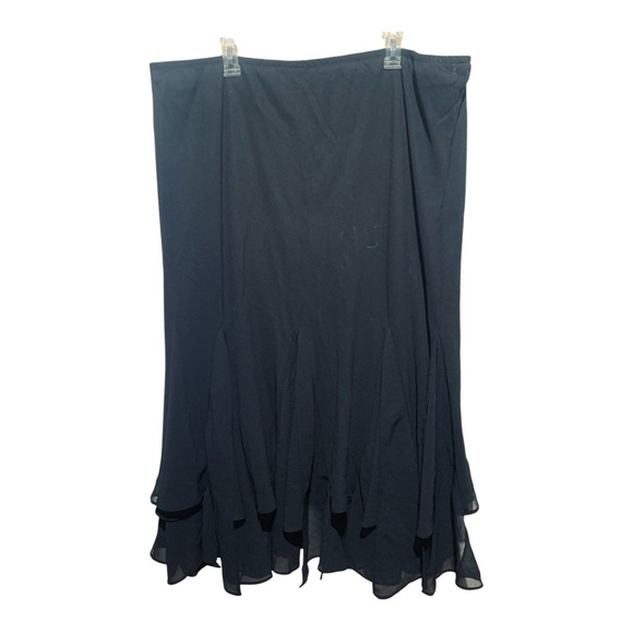 Lane Bryant Black A-Line Midi Skirt - Picture 3 of 4